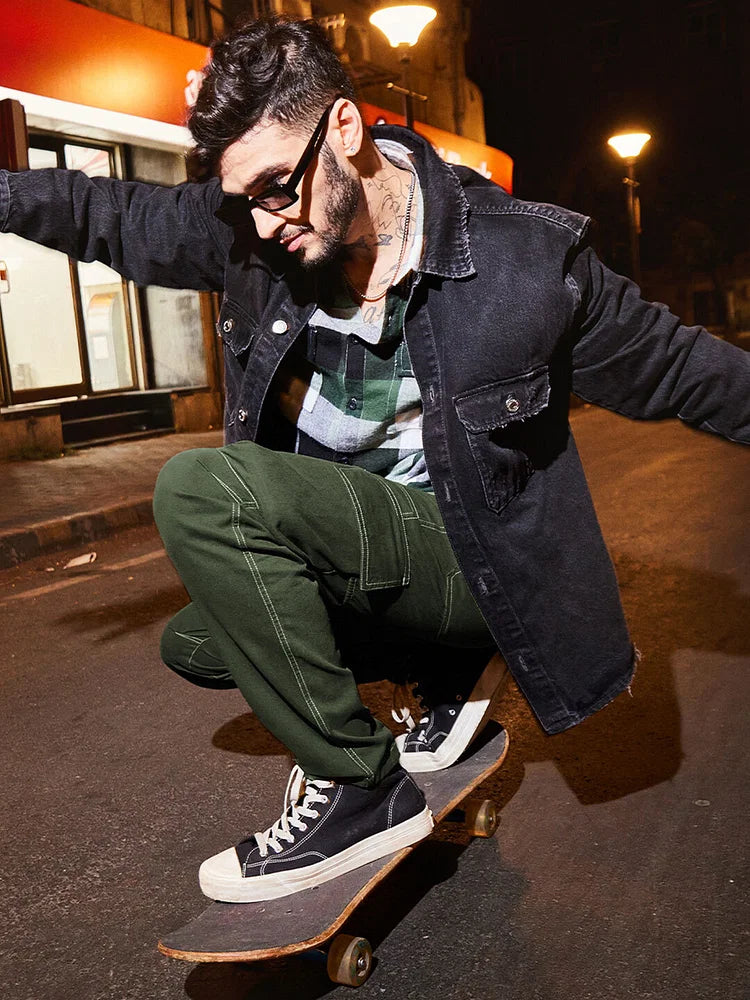 Solids: Olive Men Cargo Pants