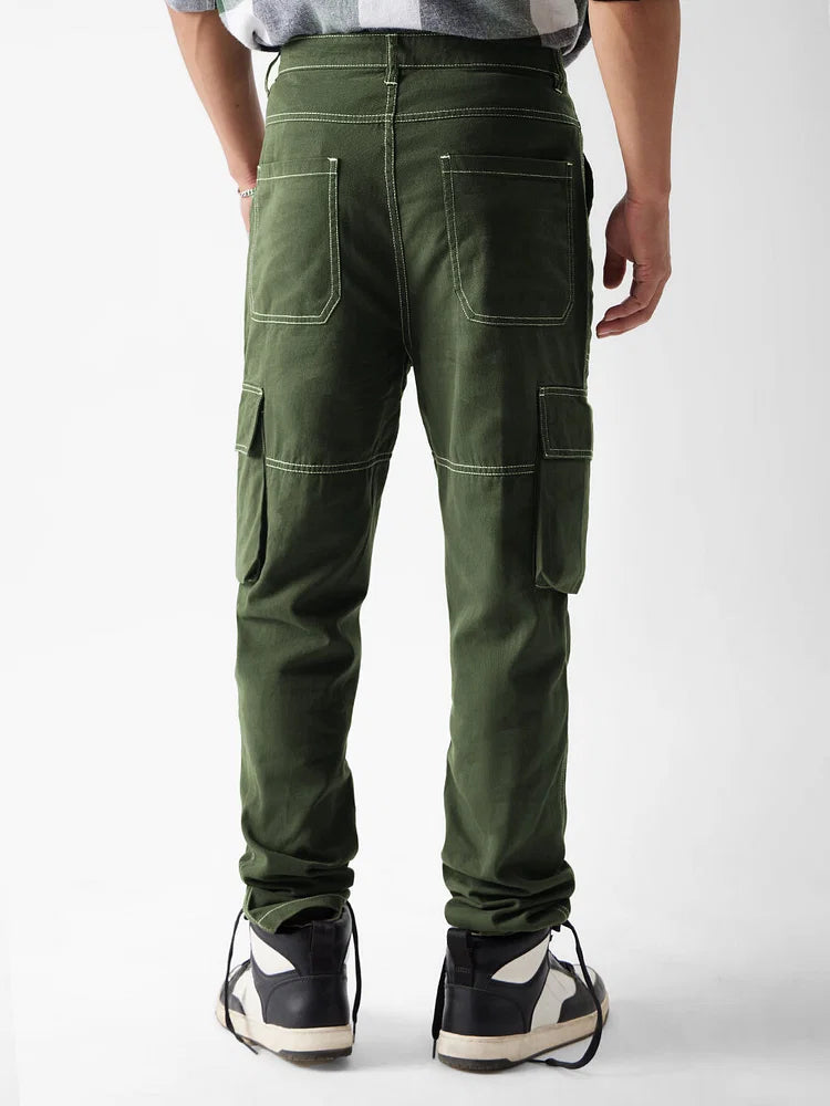 Solids: Olive Men Cargo Pants