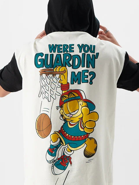 Garfield: Guarding Me? Hooded T-Shirts