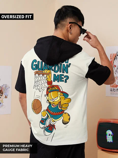 Garfield: Guarding Me? Hooded T-Shirts