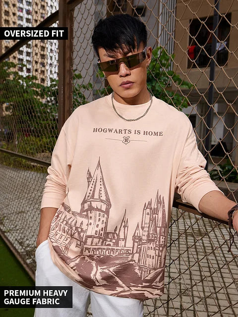 Harry Potter: Hogwarts Is Home Oversized Full Sleeve Summer Pullover