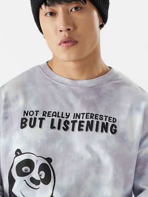 Kung Fu Panda: Not Interested Oversized Full Sleeve Summer Pullover