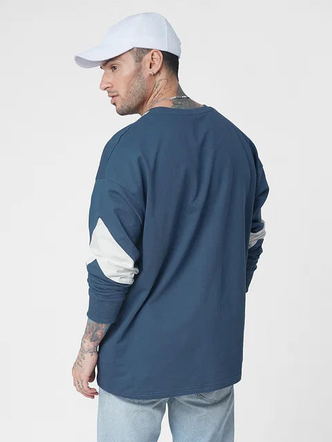 Captain America: Colourblock Oversized Full Sleeve Summer Pullover