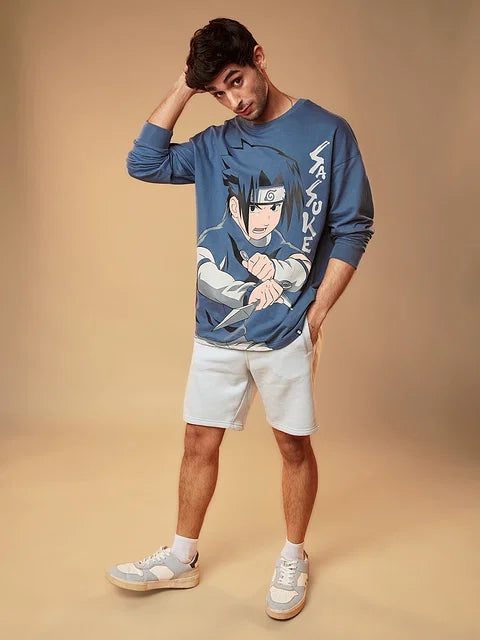 Naruto: Sasuke Oversized Full Sleeve Summer Pullover