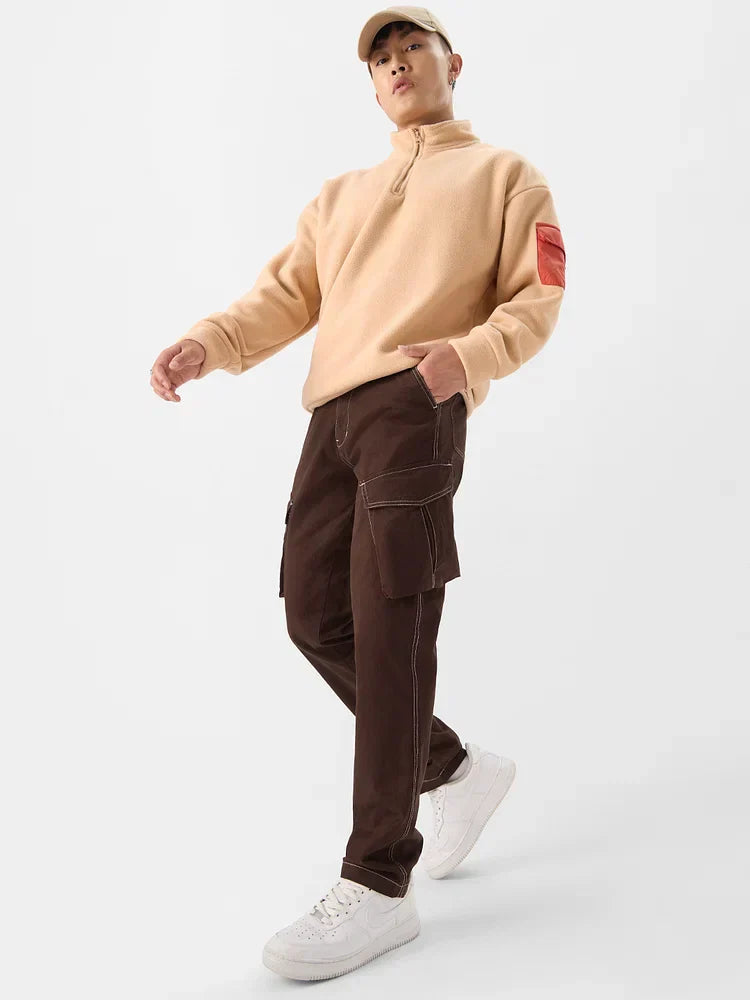 Solids: Teak Men Cargo Pants