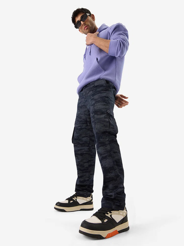 Solids: Navy Men Cargo Pants