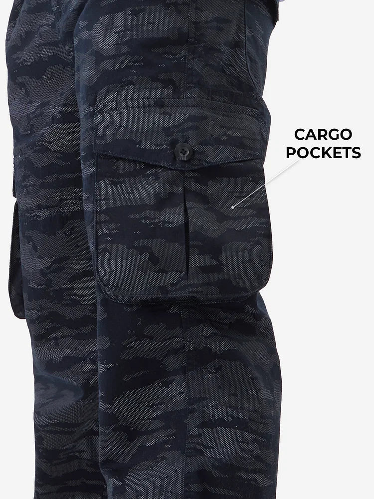 Solids: Navy Men Cargo Pants