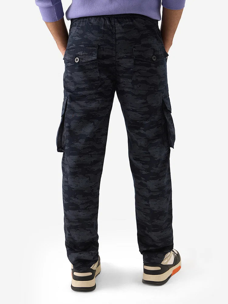 Solids: Navy Men Cargo Pants
