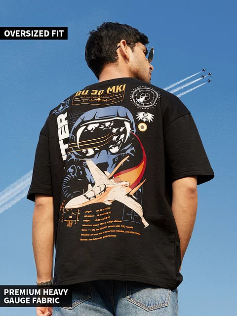 Fighter: Ace Of Altitude Oversized T-Shirts