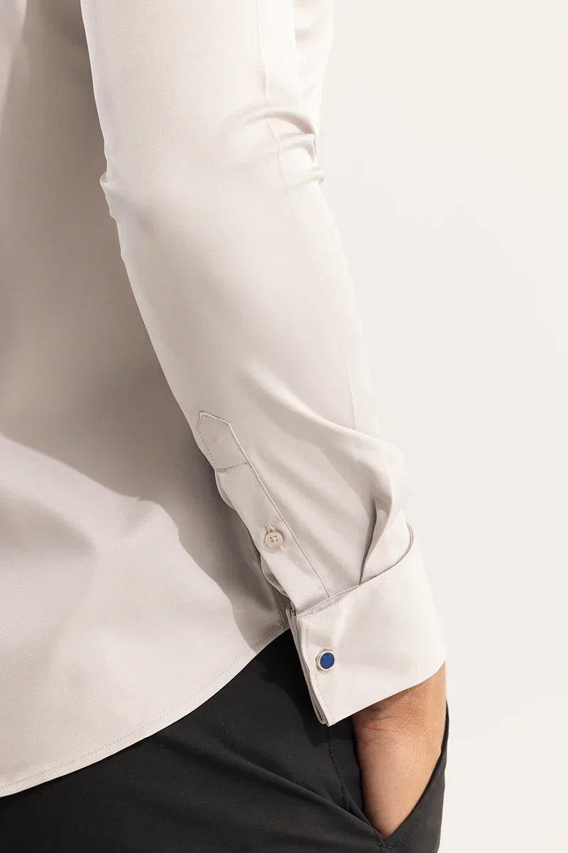 DOUBLE CUFF CREAM SHIRT