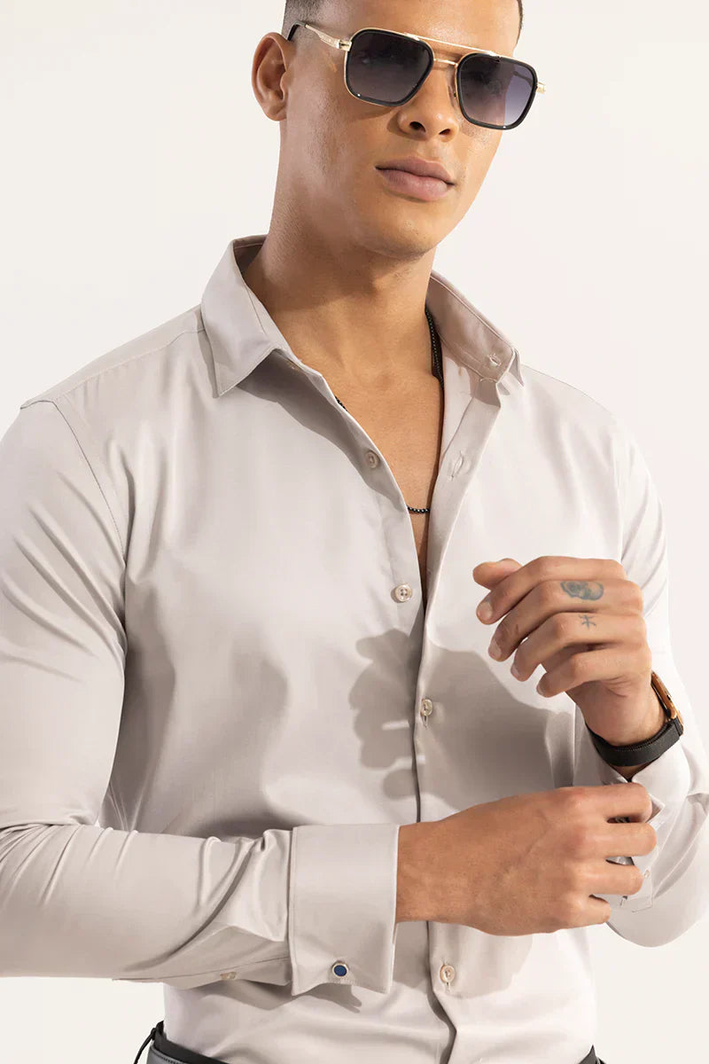 DOUBLE CUFF CREAM SHIRT
