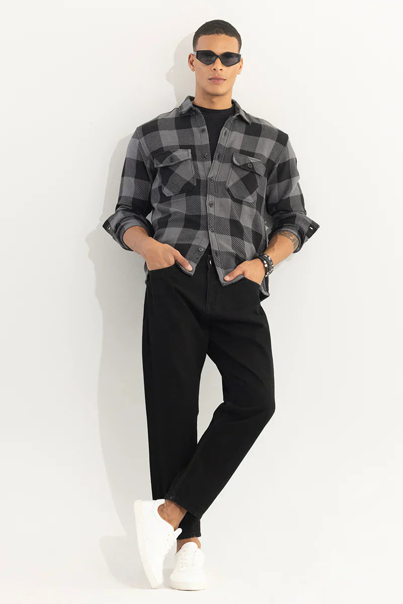 COLOSSAL CHECKS GREY SHIRT