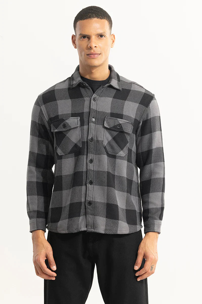 COLOSSAL CHECKS GREY SHIRT