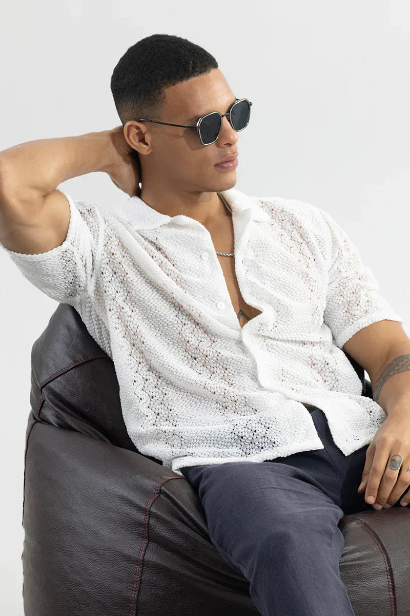 SONSIE WHITE CROCHET SHIRT