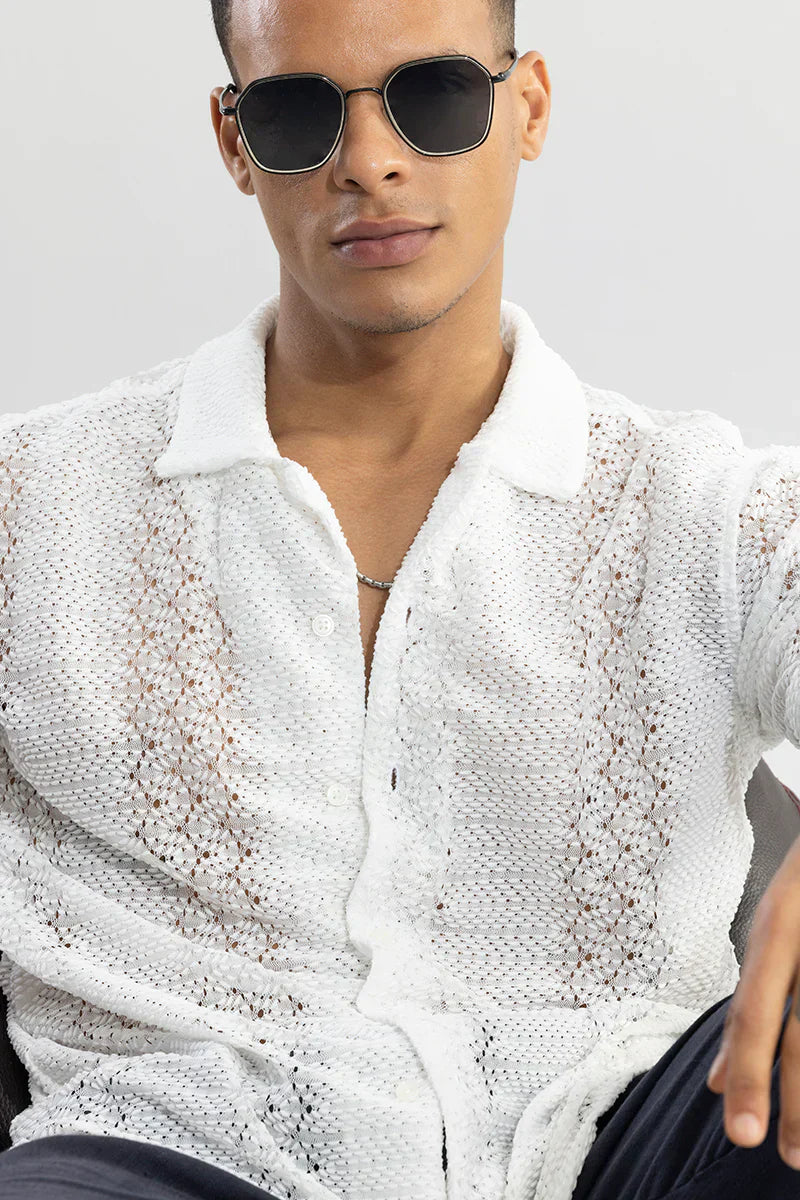 SONSIE WHITE CROCHET SHIRT