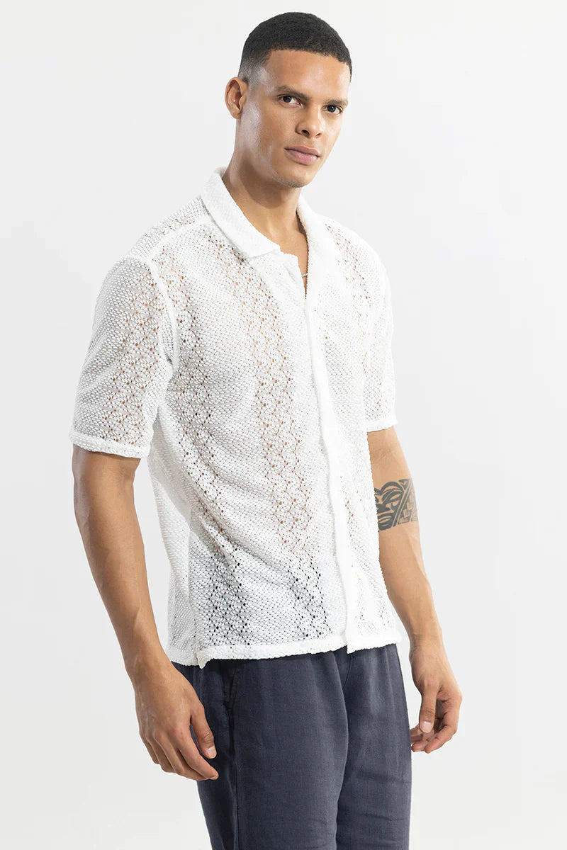 SONSIE WHITE CROCHET SHIRT