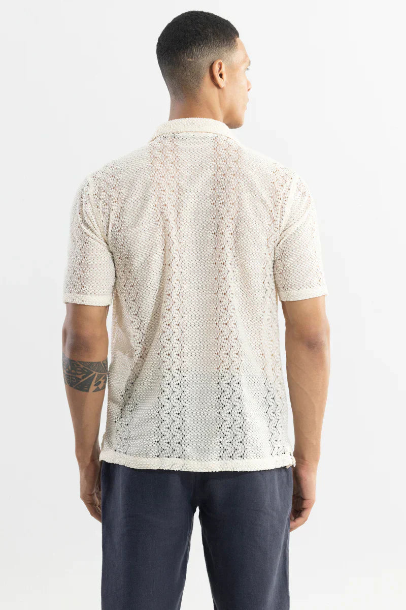 SONSIE CREAM CROCHET SHIRT