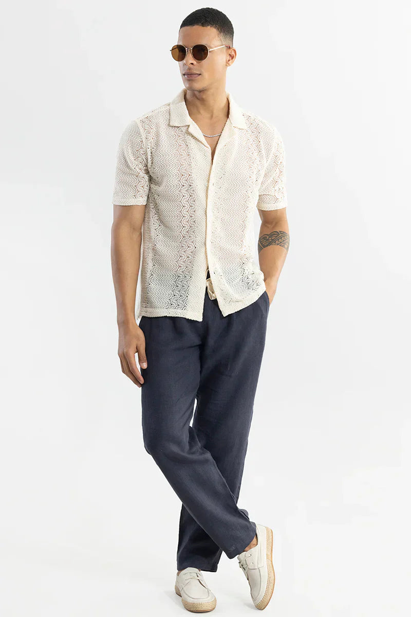 SONSIE CREAM CROCHET SHIRT