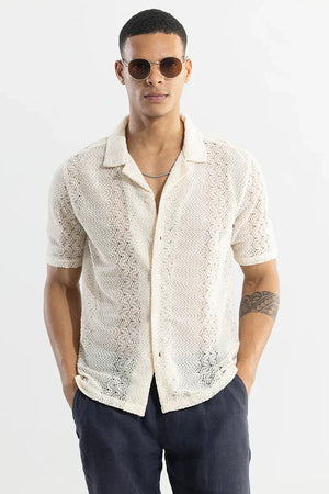 SONSIE CREAM CROCHET SHIRT