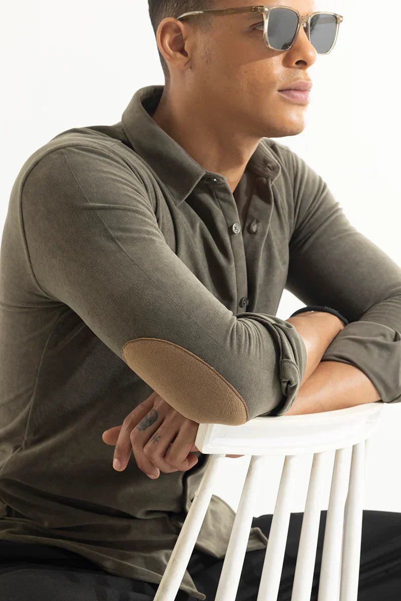 SUEDE PULSE SHADOW GREY SHIRT