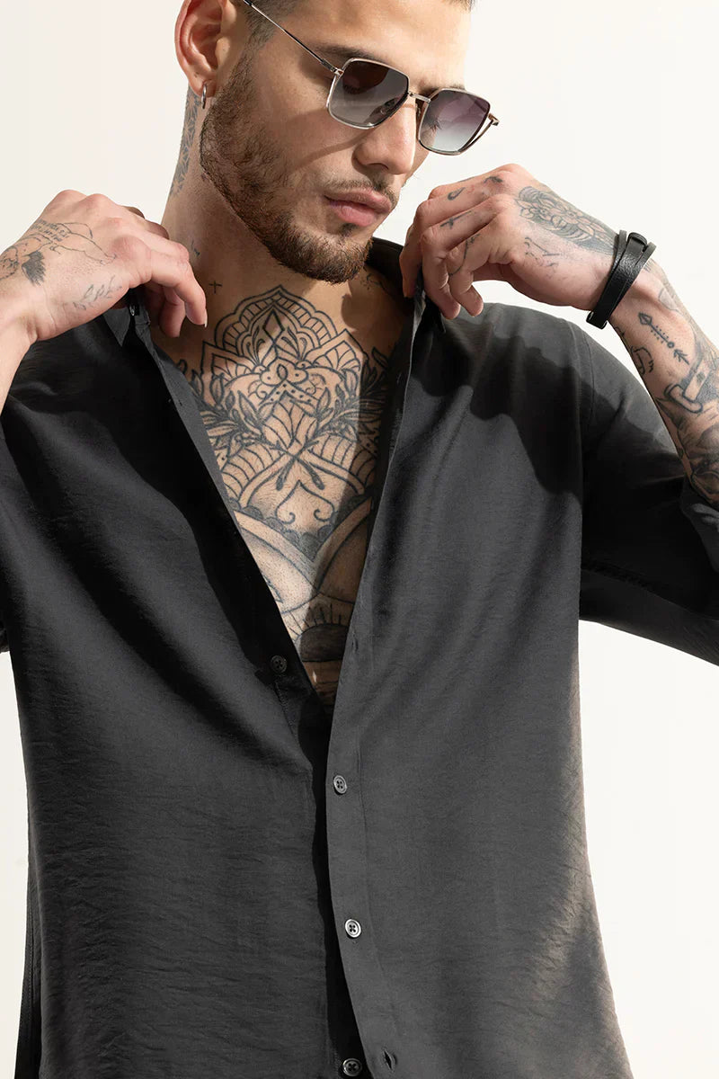 SQUASH SERENE COAL BLACK SHIRT