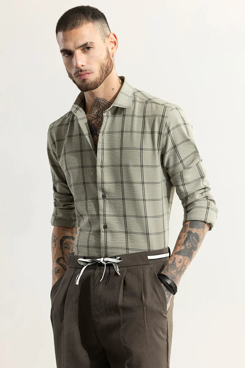 BLOCKADE CHECKS GREY SHIRT