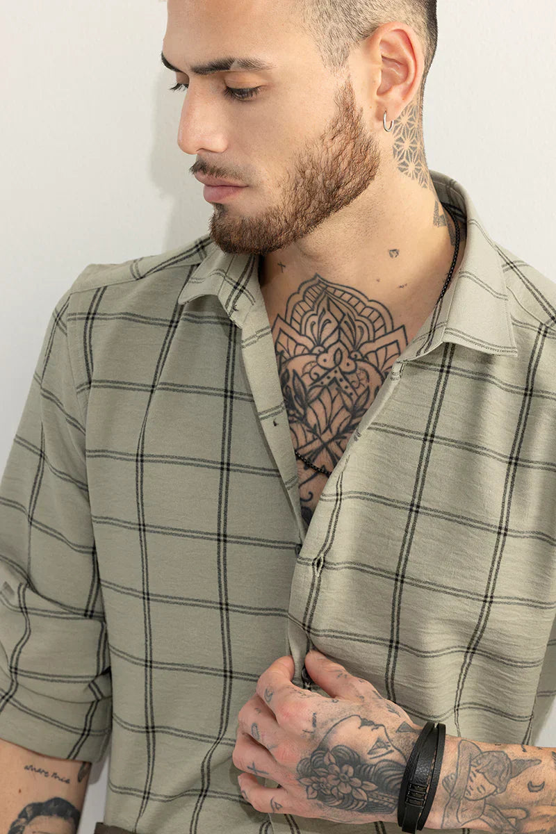 BLOCKADE CHECKS GREY SHIRT