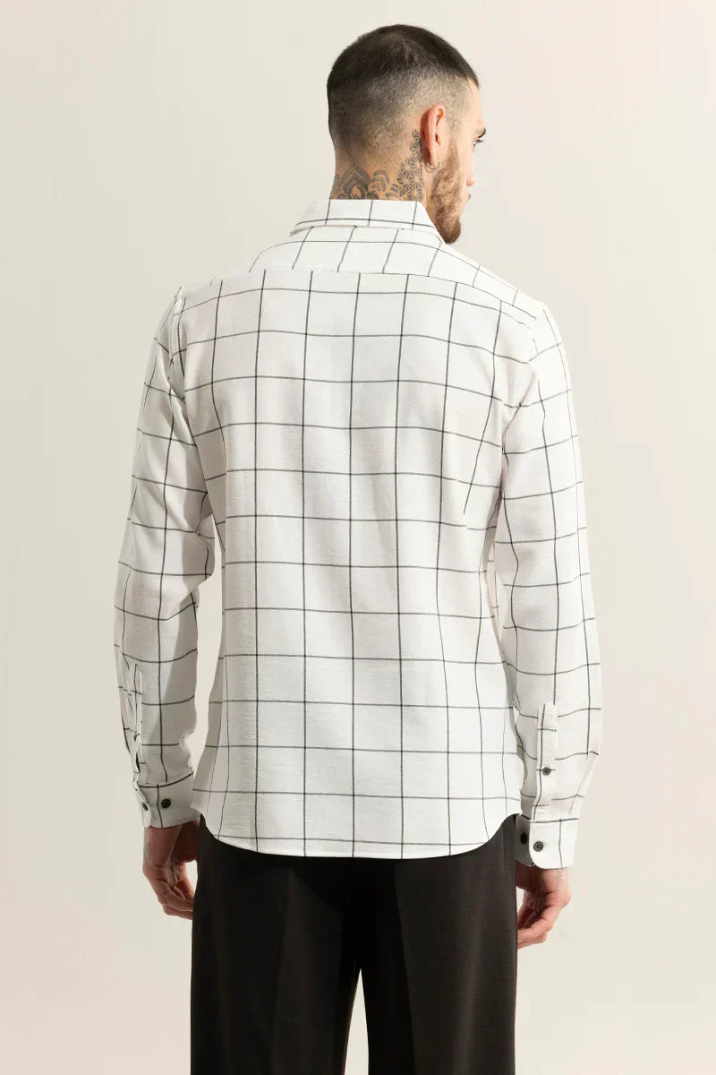 GRID BLOCK WHITE CHECKS SHIRT