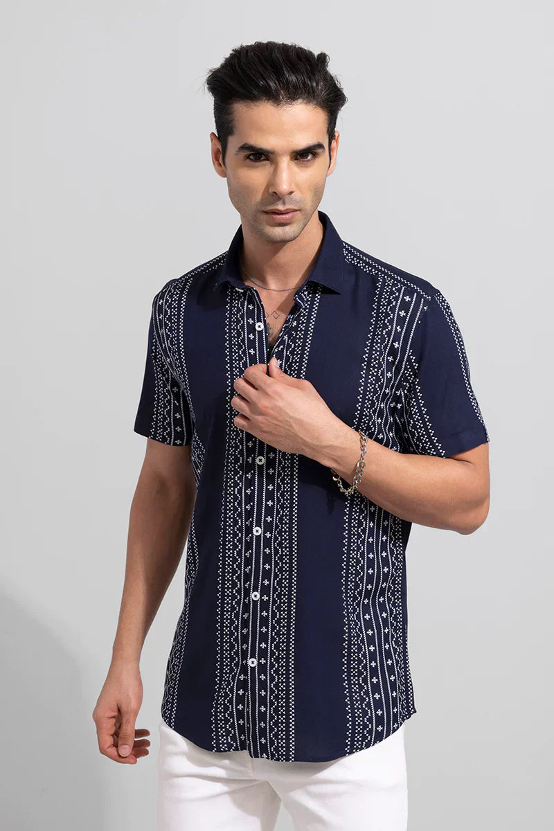 KOLAM NAVY SHIRT