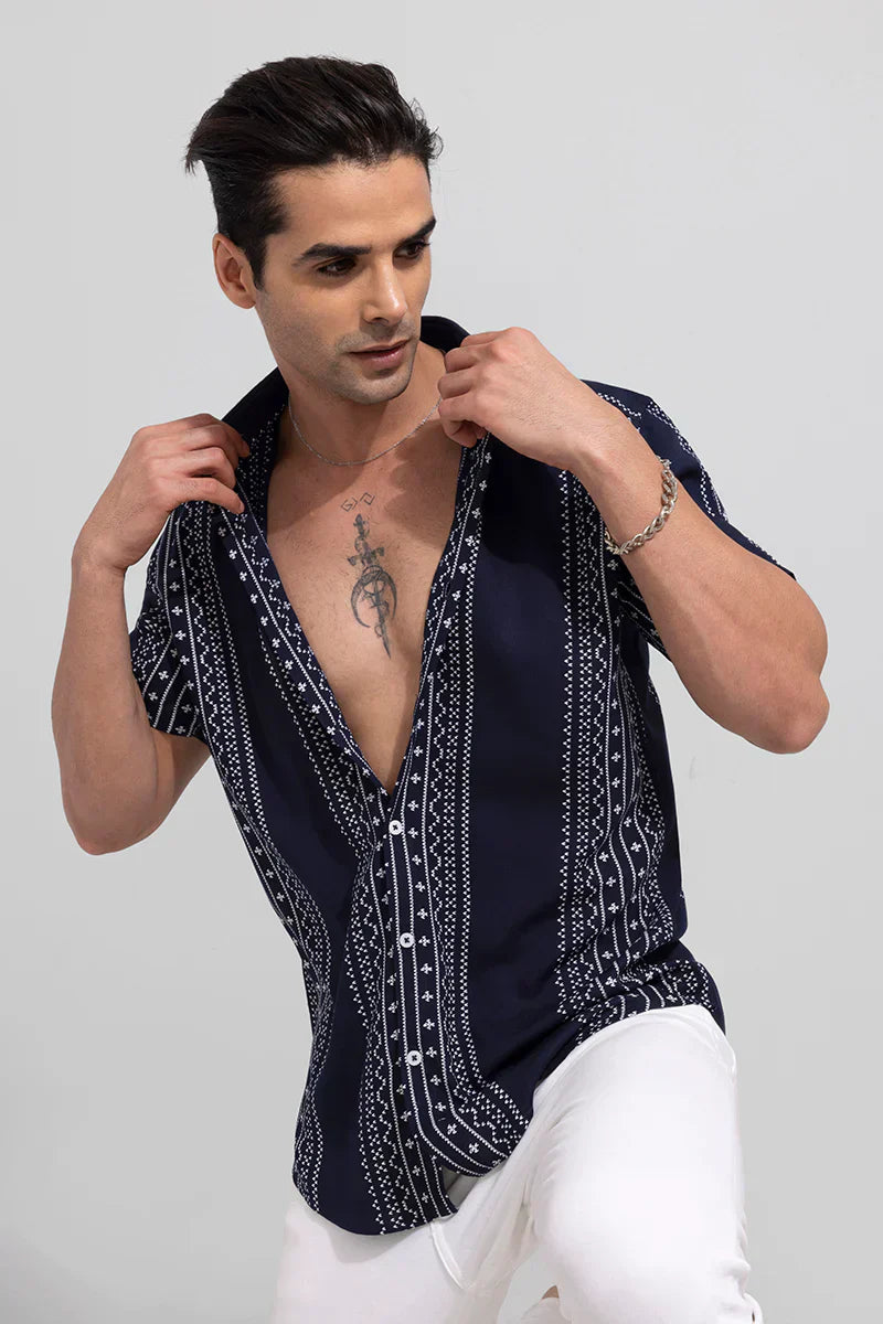 KOLAM NAVY SHIRT