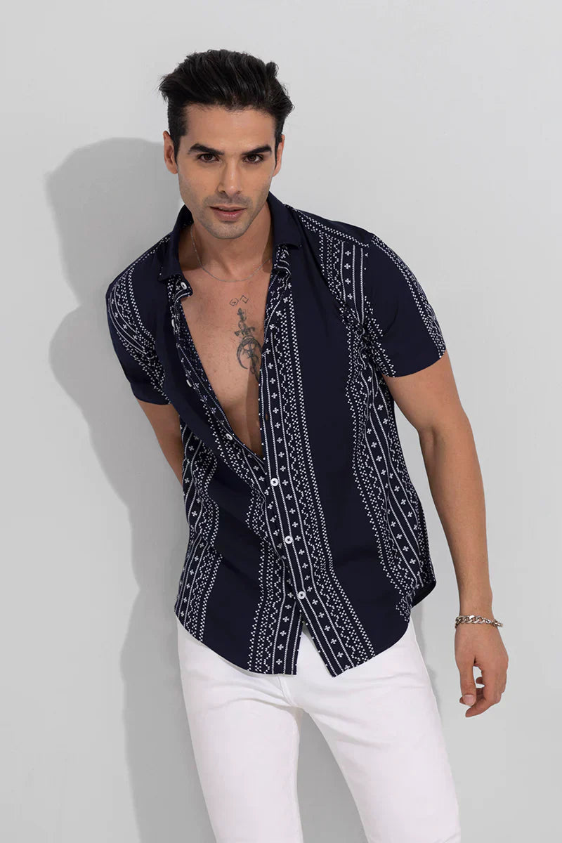 KOLAM NAVY SHIRT