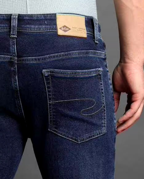 Men Lightly Washed Cropped Fit Jeans