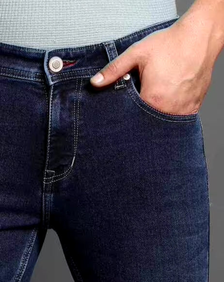 Men Lightly Washed Cropped Fit Jeans