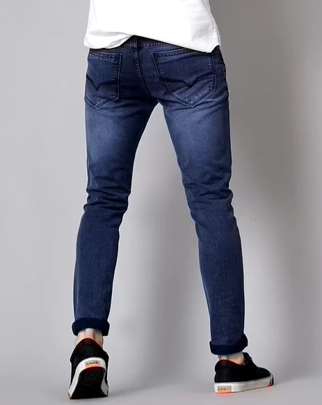 Mid-Wash Slim Fit Jeans