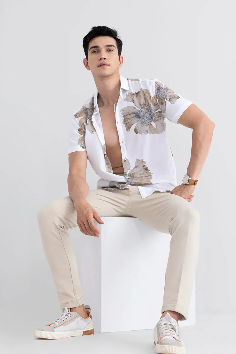 EXO LEAF WHITE SHIRT