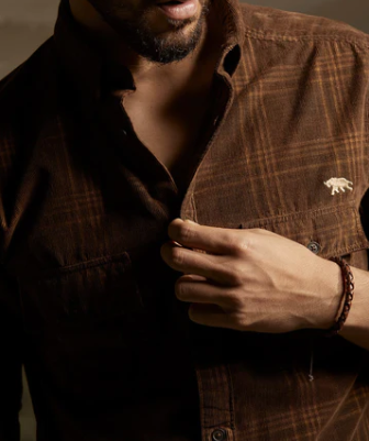 Brown Men's Full Sleeve Shirt